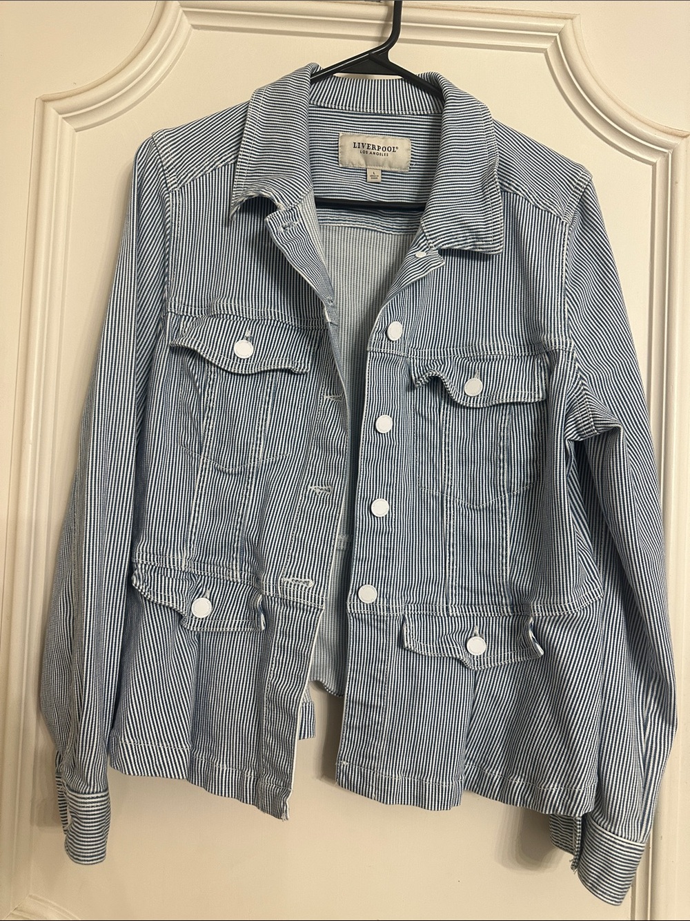 Liverpool Blue and White Striped Cotton Jacket
